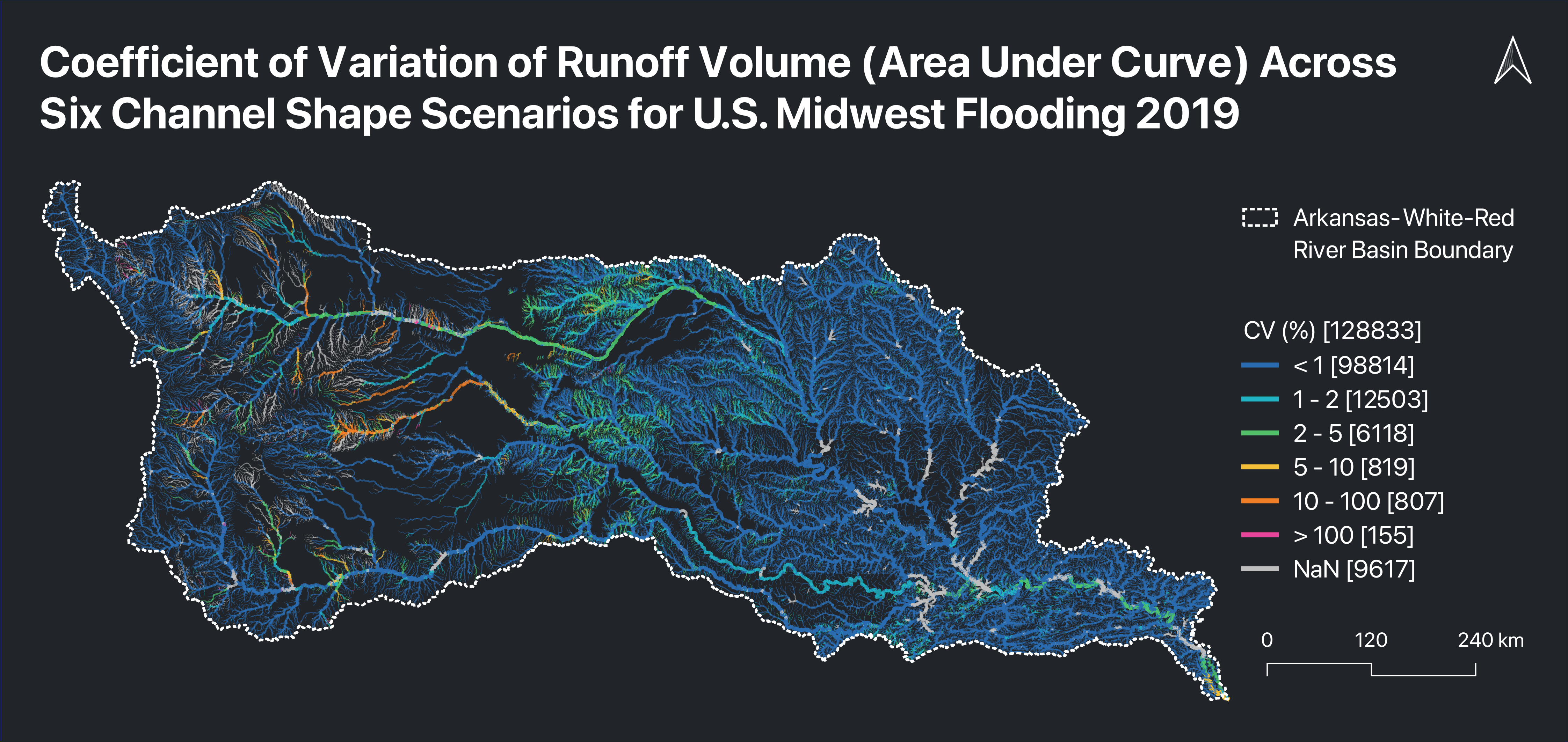 Runoff volume CV, 2019