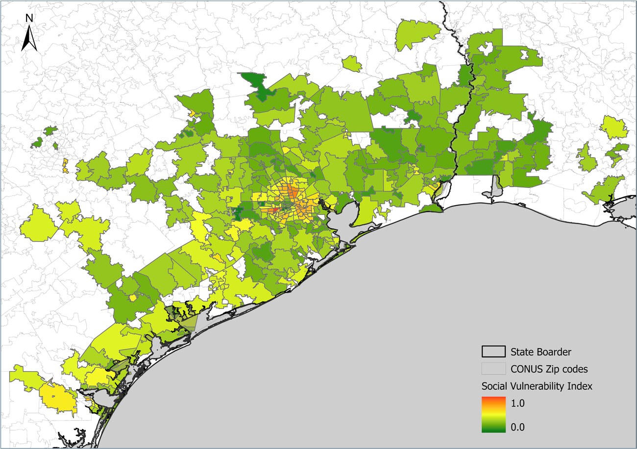 Social vulnerability index by ZIP code